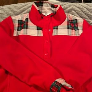 Crown & Ivy tartan plaid fleece